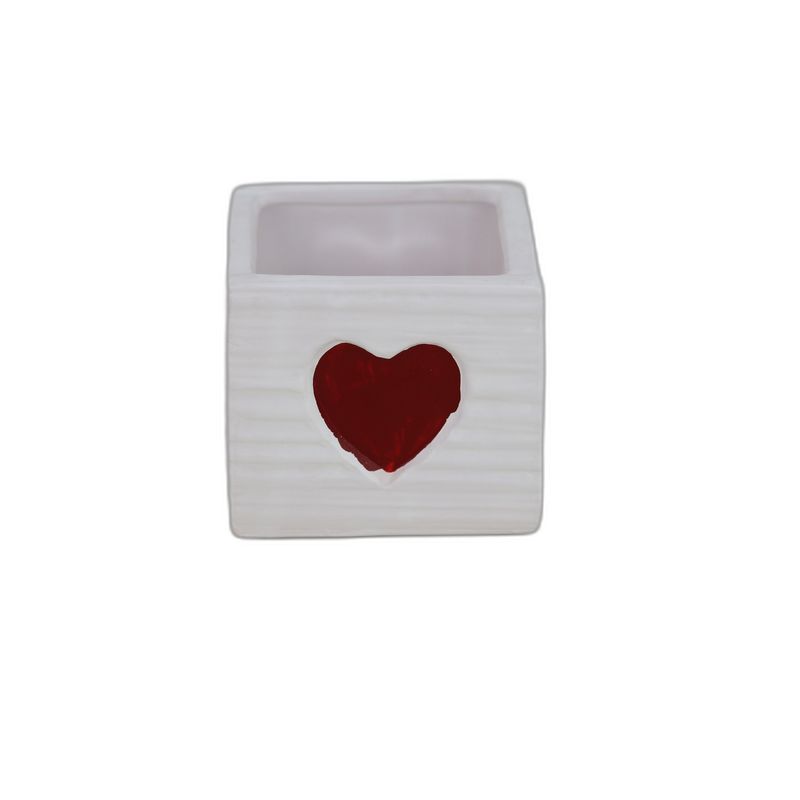 céramique carré blanc coeur