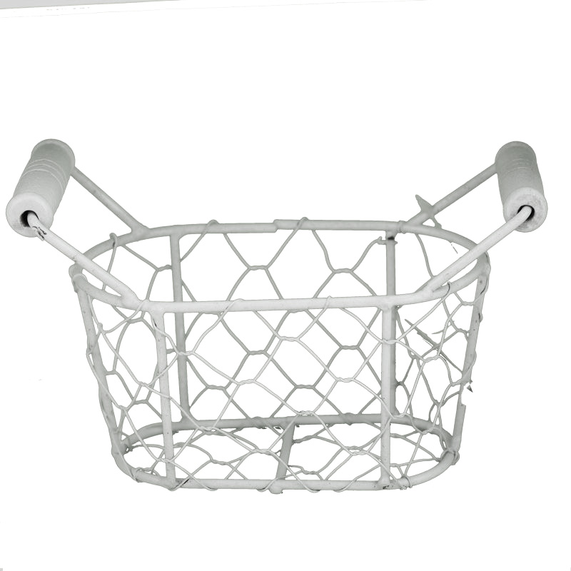 panier grille metal blanc