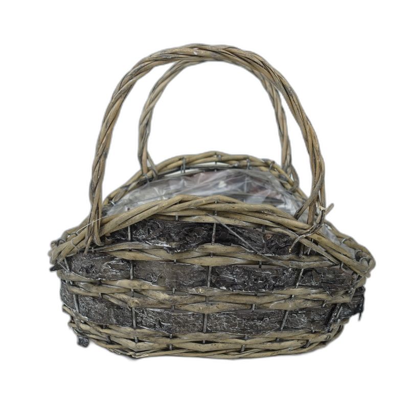 sac a main ovale gris S