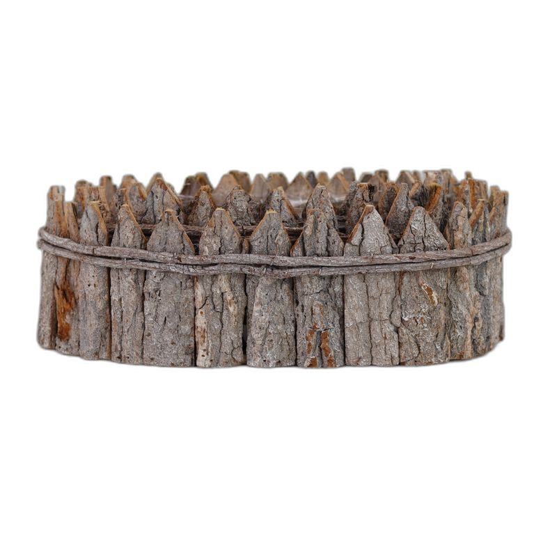 ovalen planter schors set 3