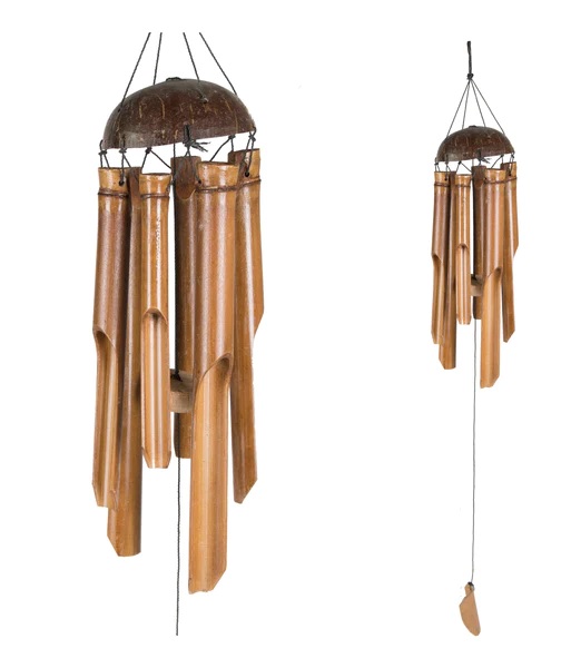 carillon en bambou rond D12H34 S