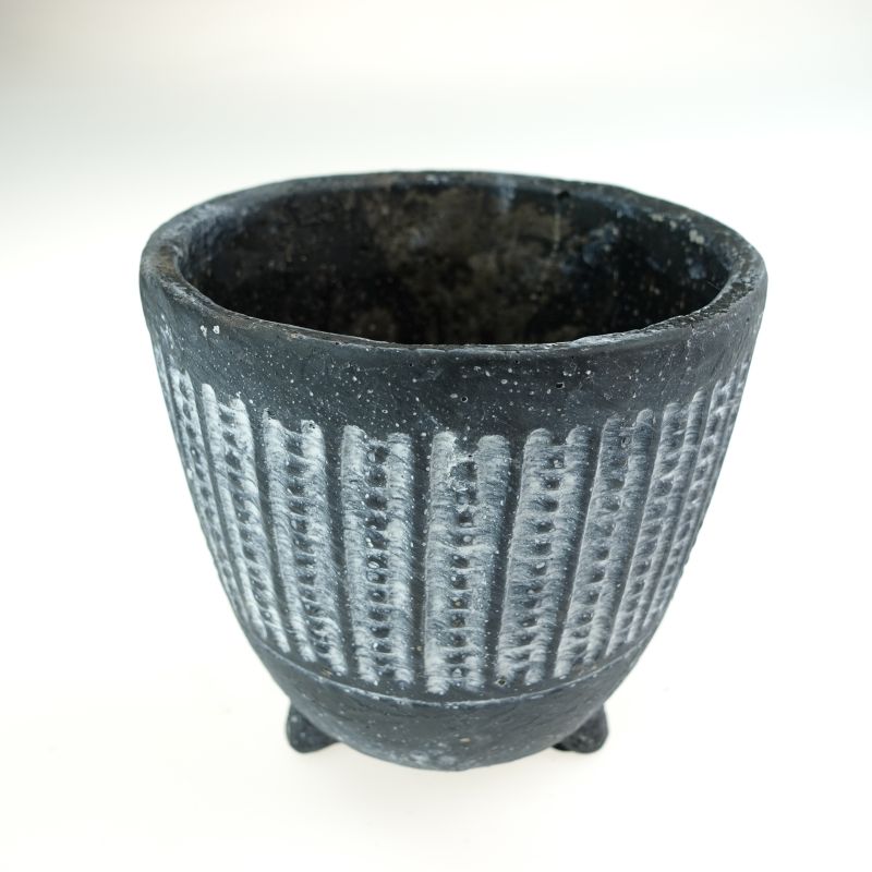 keramiek pot op pootjes Aztec D14