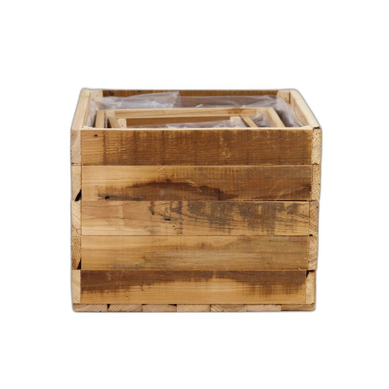 houten kist planter vierkant S4 33x33H25