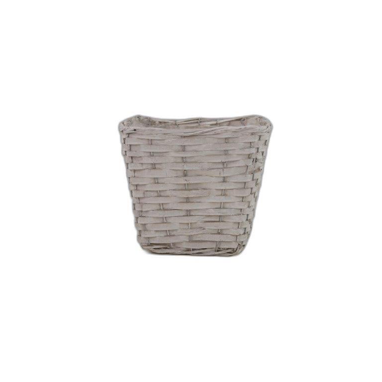 cachepot carré blanc 22x22xh20