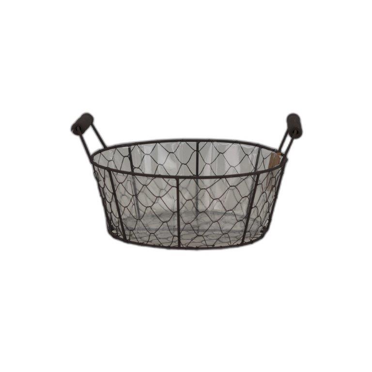 mand metaal grijs rond D25 + plastic