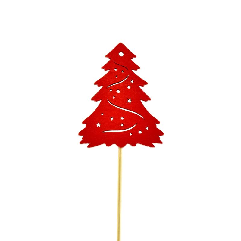 pique rouge Sapin Noël 12pcs