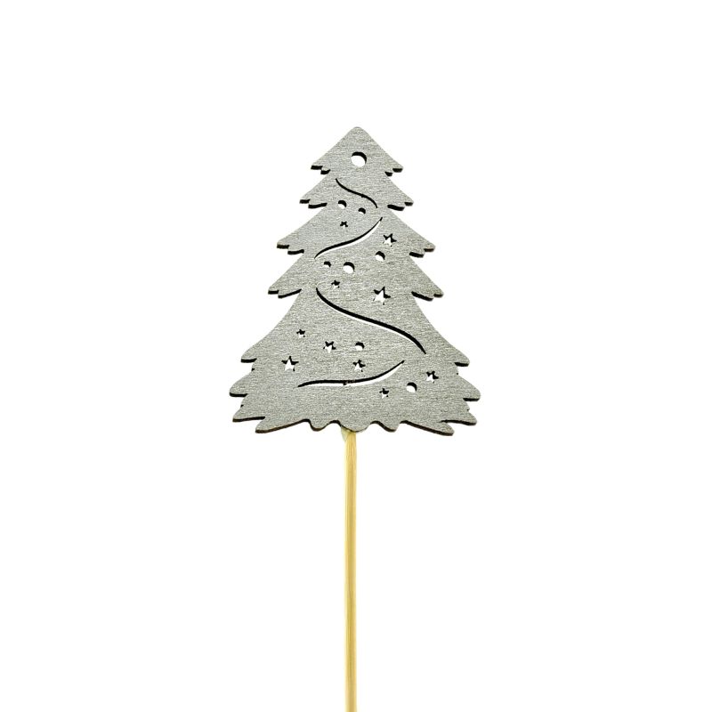 pique argent  Sapin Noël 12pcs