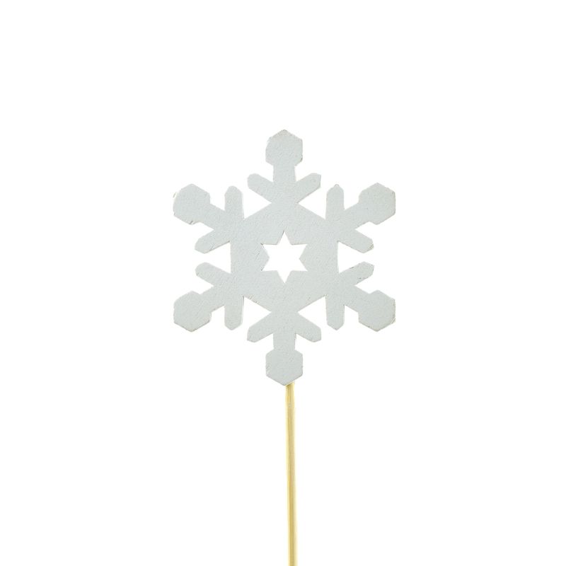 prikker wit sneeuwvlokje Kerst 12pcs