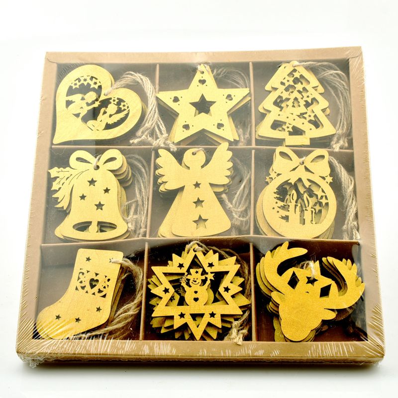 box Xmas hangers gold - 54pc / box - 1296pc/bigbox