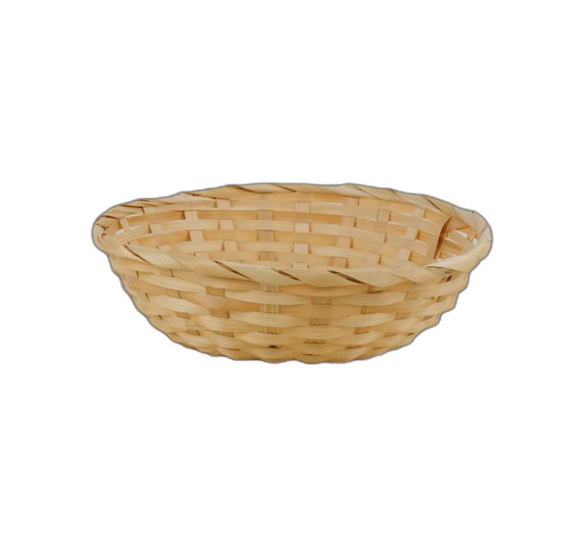 panier rond bamboe naturel