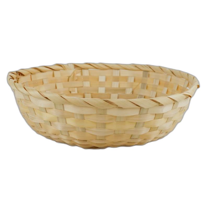 panier rond bamboe naturel