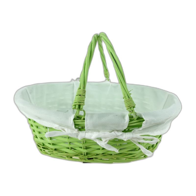 mand ovaal 2 mobiele hengsels limoen groen + doek