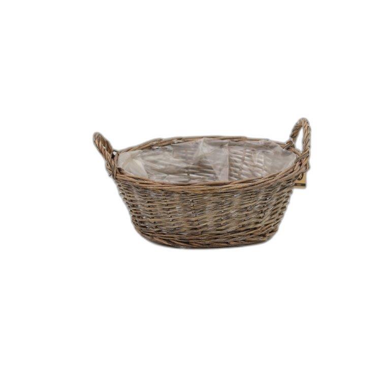 panier rond 2 anses gris Ø33