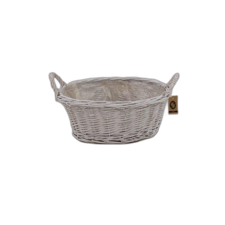 panier rond 2 anses blanc Ø33