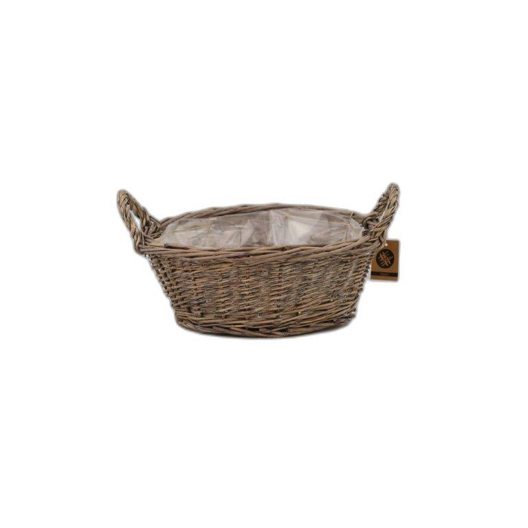 panier rond 2 anses gris Ø29