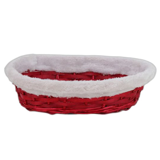 mand ovale rood fluffy boord kerst