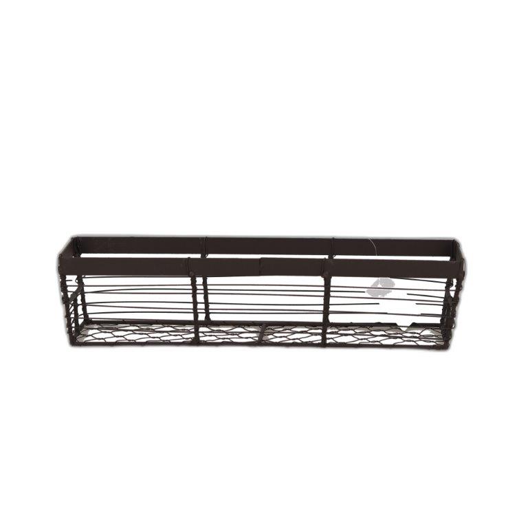 metalen draad mand rechthoekig taupe