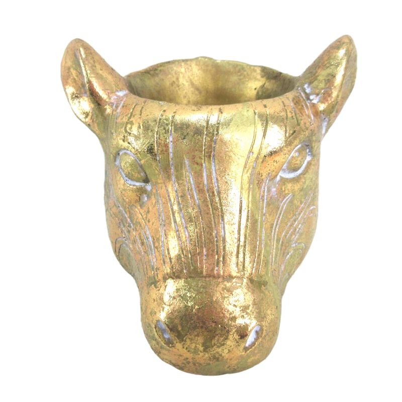 cement pot zebra goud