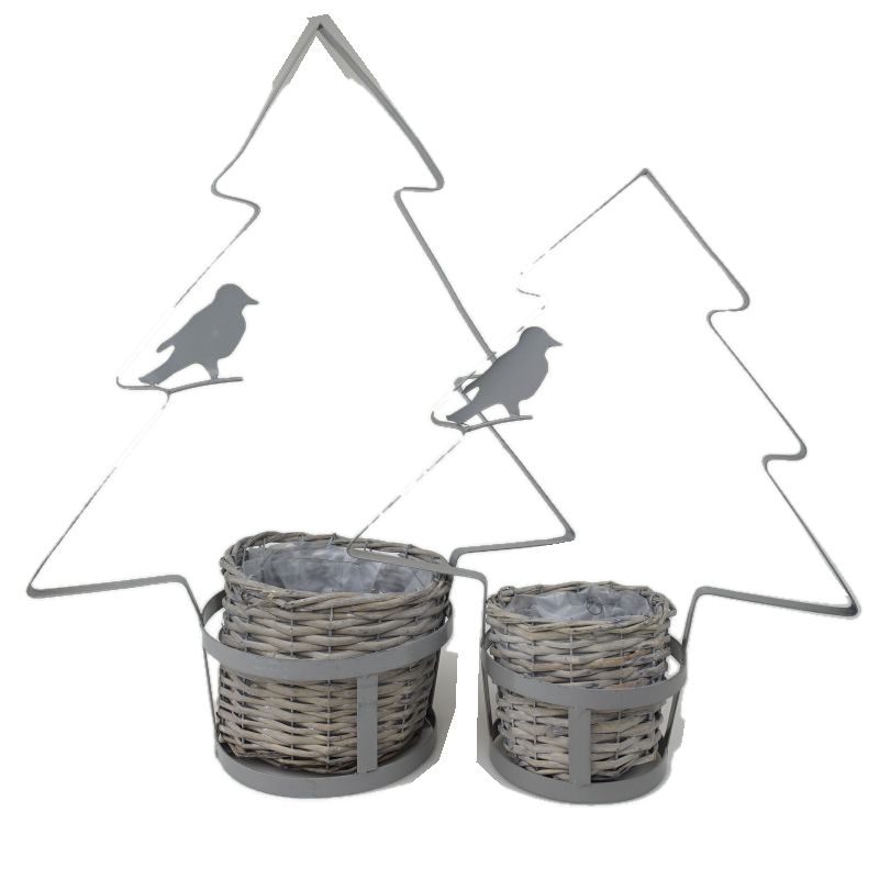potmand metalen kerstboom set2