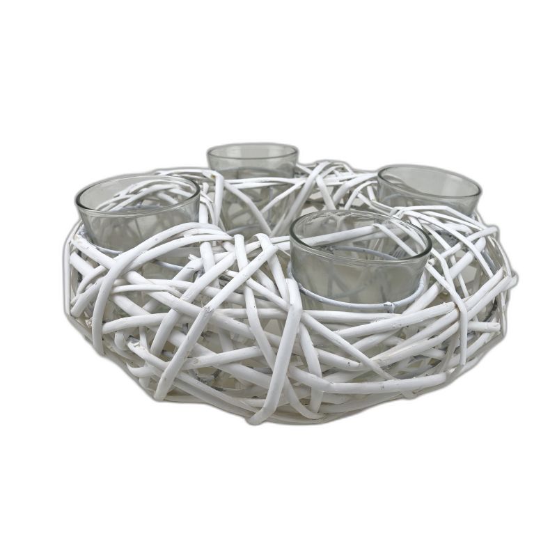 kroon wit + 4 glazen