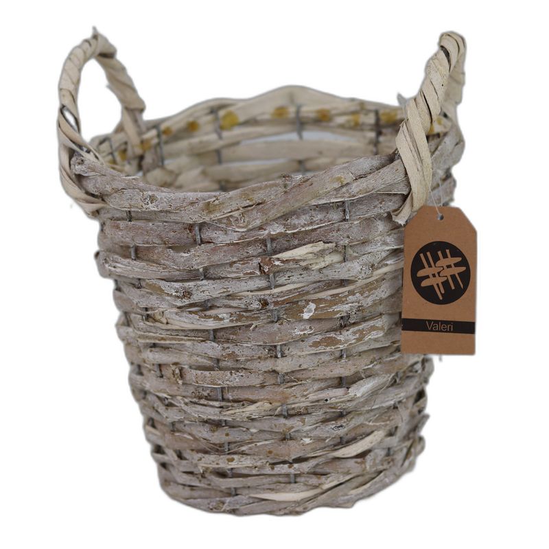 cache pot 2a blanc D19