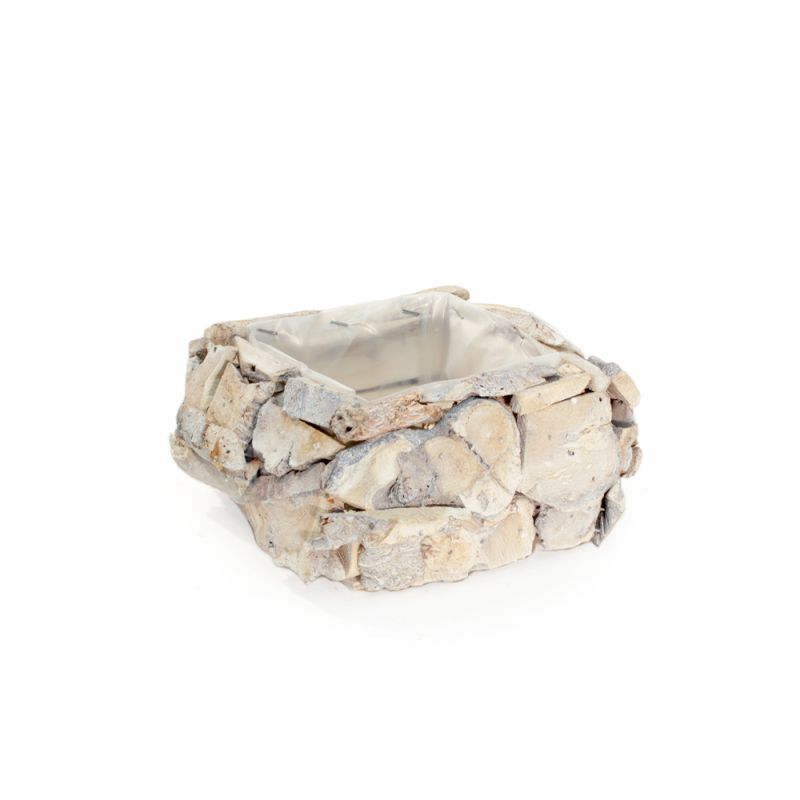 drijfhout vierkant S whitewash