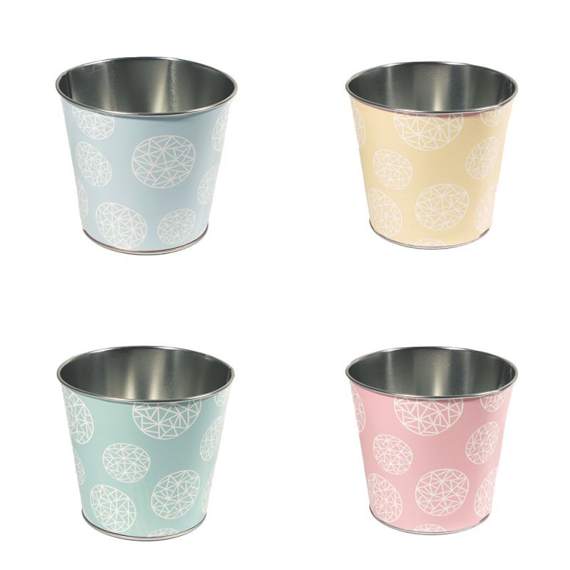 zinc rond seaux Geo colour assorti D12.5