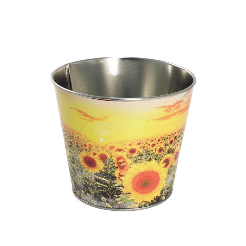zinc rond seaux sunflower D12.5
