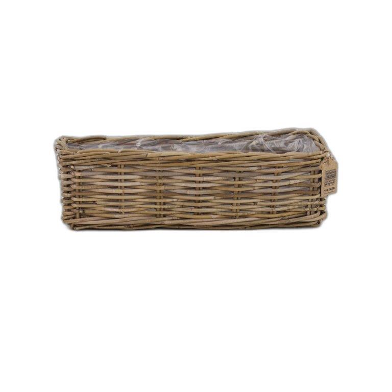 kubu rotin jardinière rectangulair 50x17h16