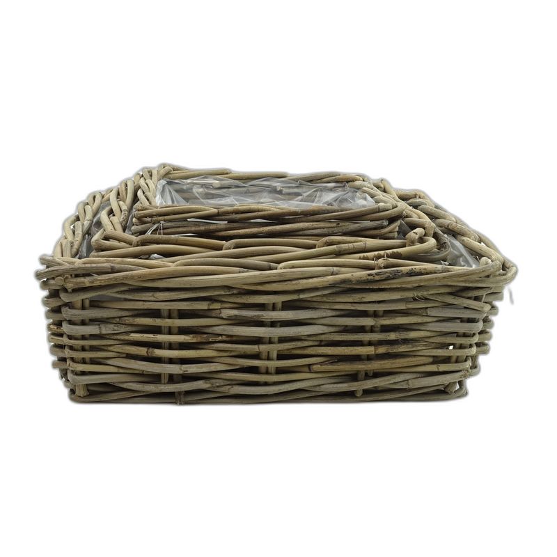 kubu rotan mand laag vierkant set3 43x43