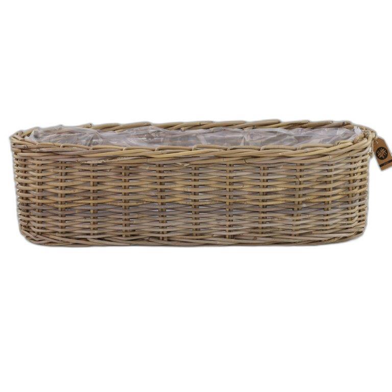 kubu rotan balkonbak jumbo ovaal set2 100x28
