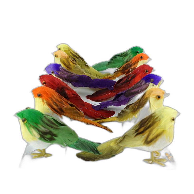 pique décoratif oiseaux colouré 12pc