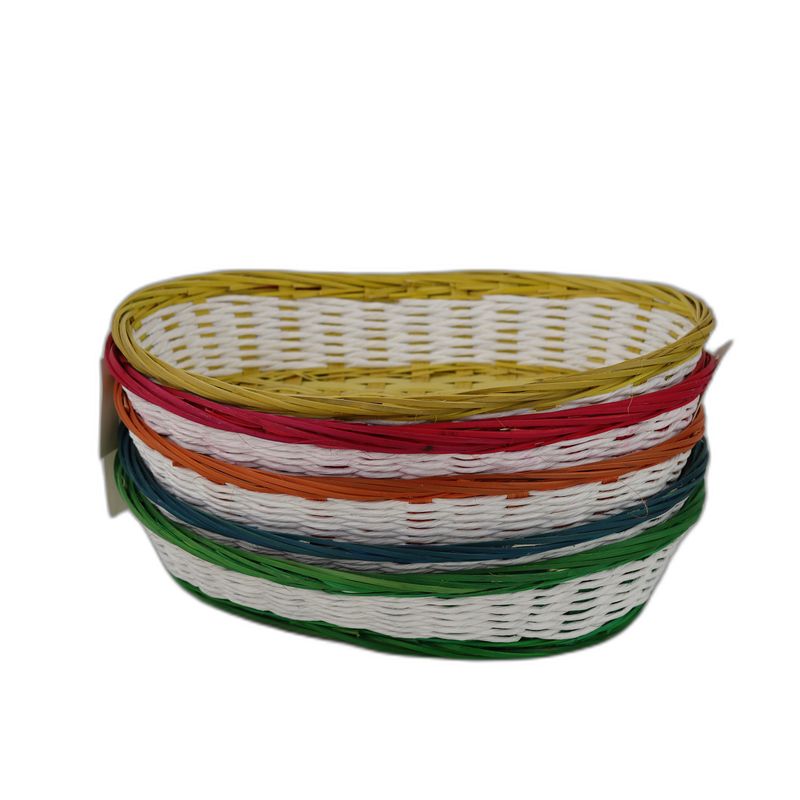 panier ovale korde blanc assortiment 5 couleurs