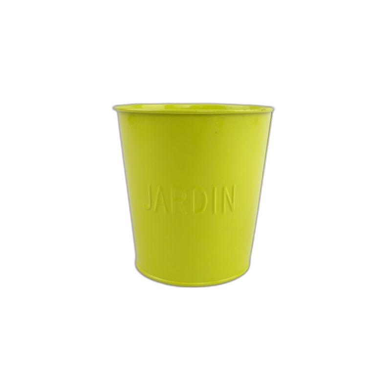 zink pot orchidee geel