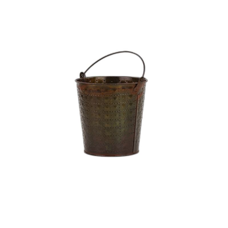 seau zinc couleur chocolat