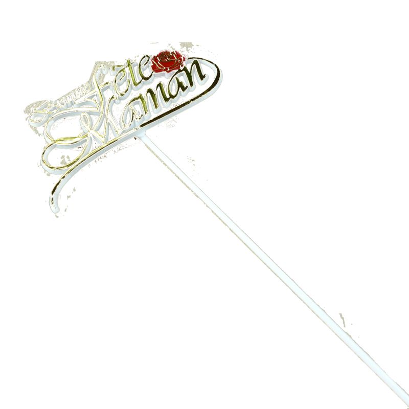 prikker Bonne fête Maman blanc + rose 24pc