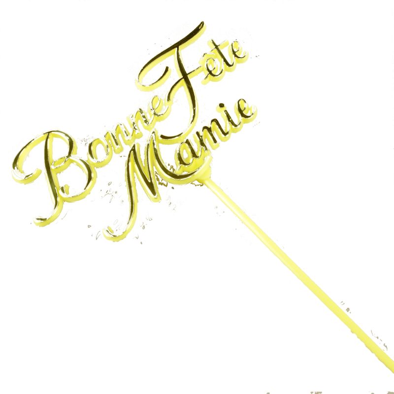 pique Bonne Fête Mamie jaune 24pc