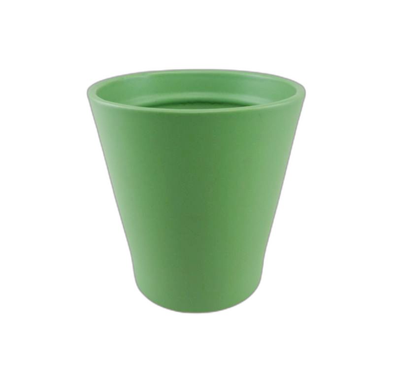 Cache-pot céramique orchidée matt vert