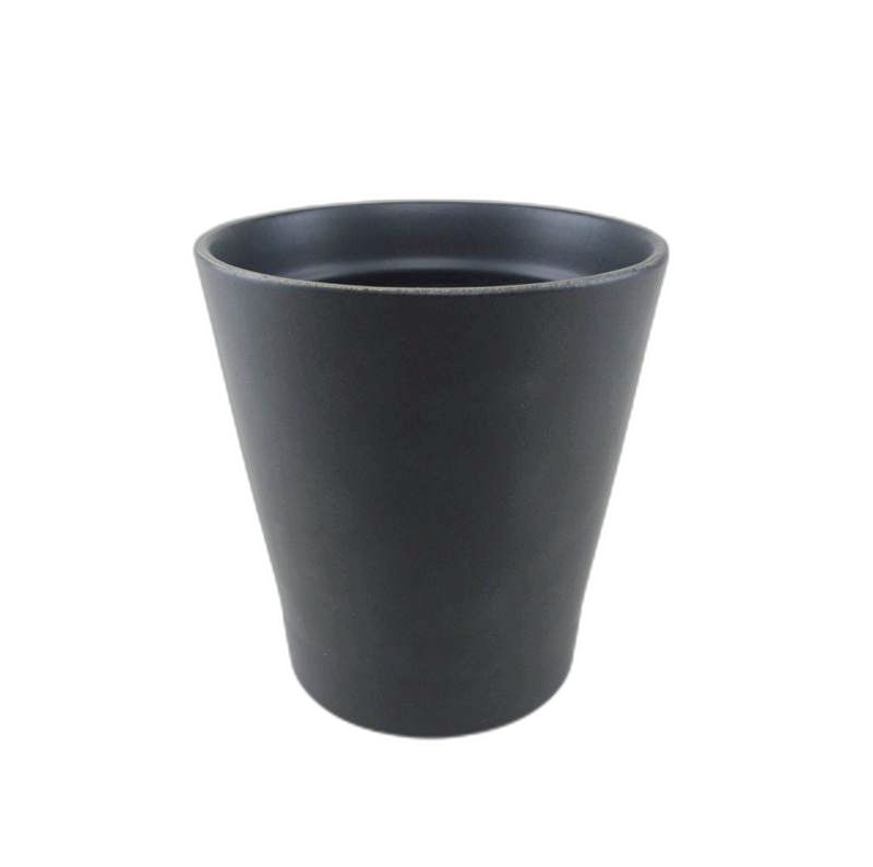 Cache-pot céramique orchidée matt noir