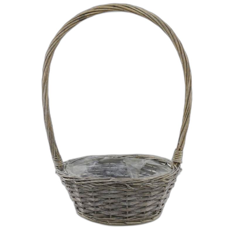 corbeille ovale cérusé