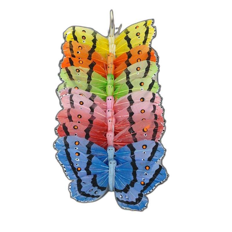 deco vlinder 12pcs - 18cm multicolor