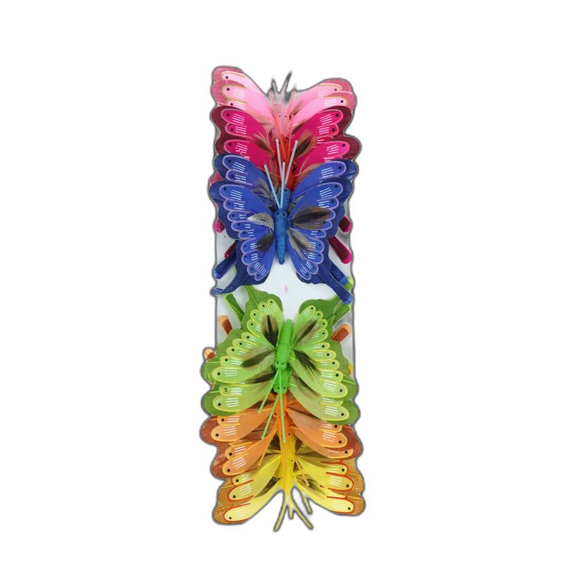 papillon deco 12pcs - 8cm multicolor