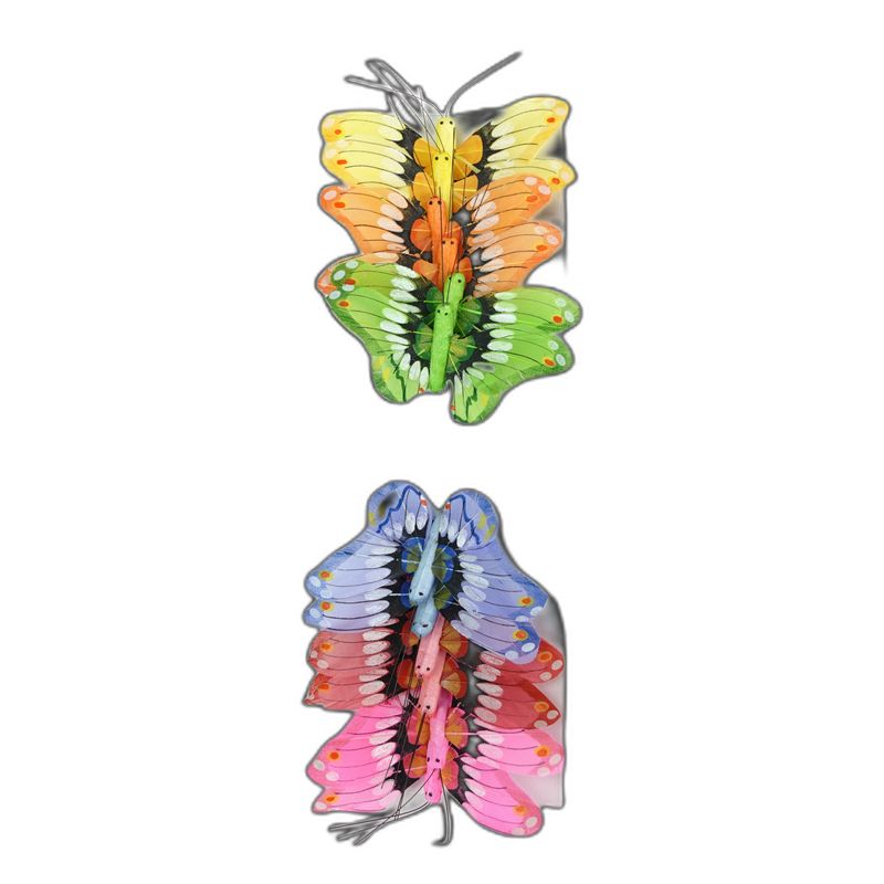 papillon deco 12pcs - 8cm multicolor