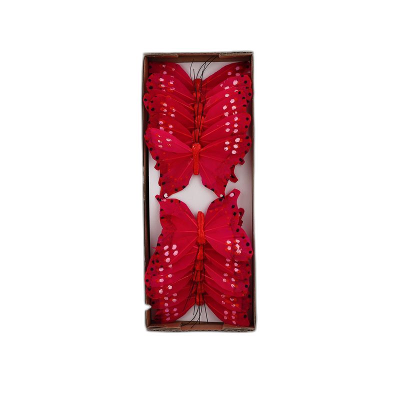 papillon deco 12pcs - 12cm dark fuchsia
