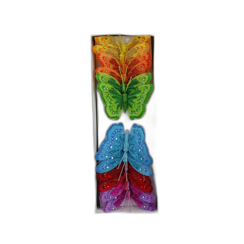 deco vlinder 12pcs - 8cm