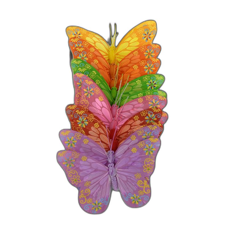 deco vlinder 12pcs - 18cm multicolor