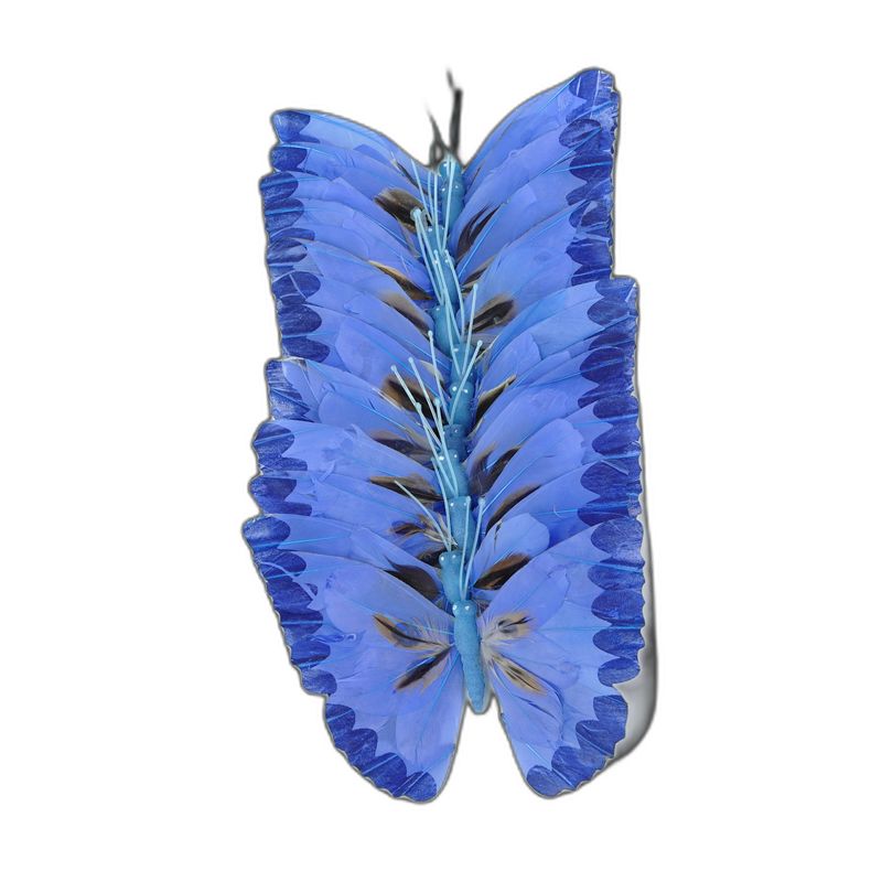 deco vlinder 12pcs - 18cm blauw