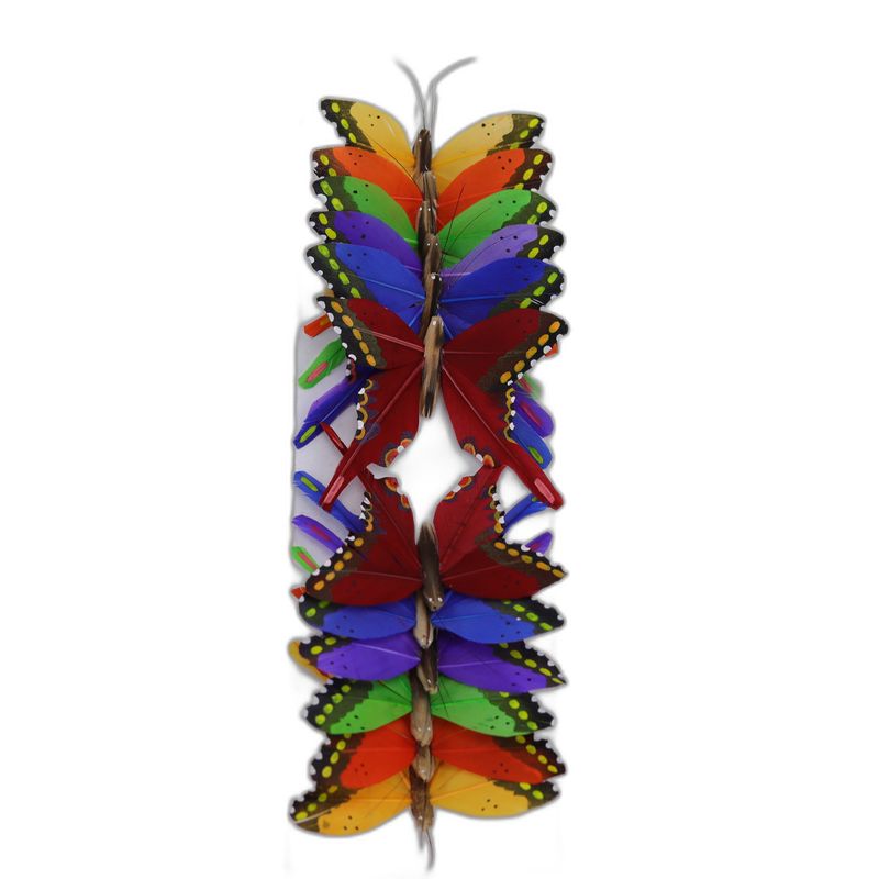 deco vlinder 12pcs - 8cm multicolor