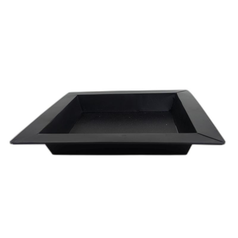 zinc plateau carré avec bord noir mat