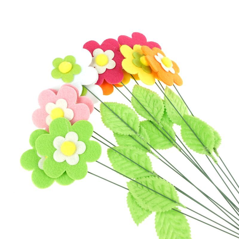 pique feutre fleur 12pcs